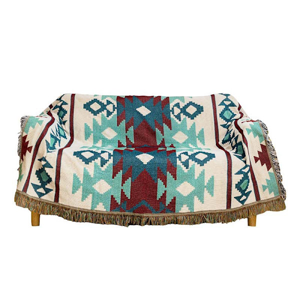 Pastoral soffafilt Ethnic stil täcke Filt för tupplur