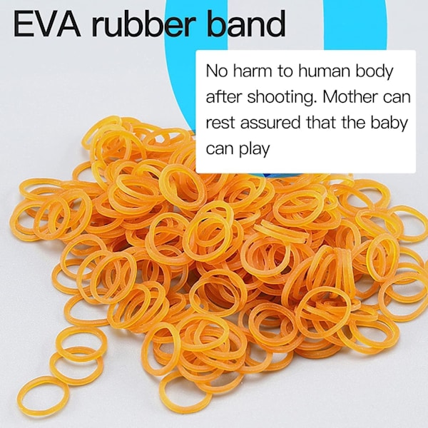 #Mini Metallisk Burst Sammanvikbar Gummibandsvapen Leksak Med 60st Gummiband#