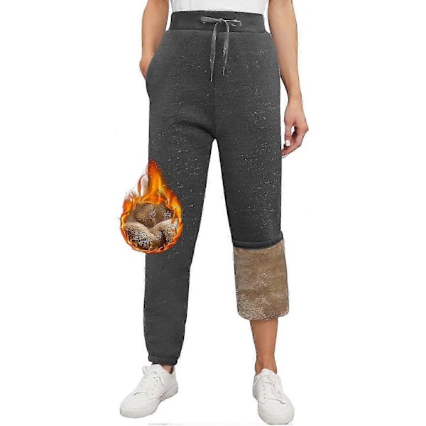 Sherpa fleeceforede joggingbukser til kvinder, vinter, termiske, varme bukser, tykke
