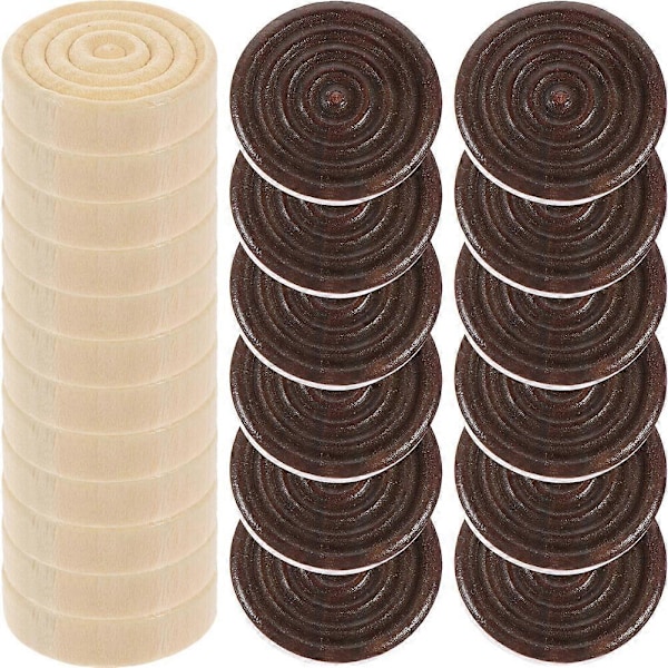 24 kpl puisia Backgammon-shakkinappuloita Tammi-nappuloita Lautapelin lisävaruste