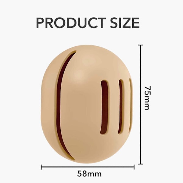 Makeup Svampeholder, Silikone Bærbar Kosmetisk Blender Opbevarings- og Tørre Etui Makeup Puff Beholder til Rejser - Nude