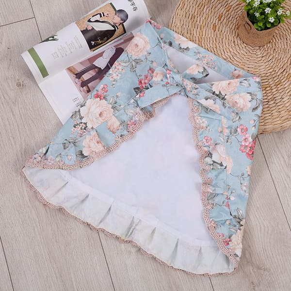 #Mode Halvförkläde Pastoral Stil Spetsbroderad Serveringspersonal Väntinna Midje Förkläde#