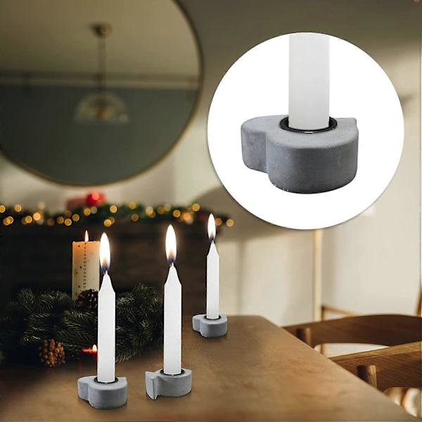 Pakke med 36 lysestaker for kronelys, mini metall lysinnsatser, telysholder, for bordlys