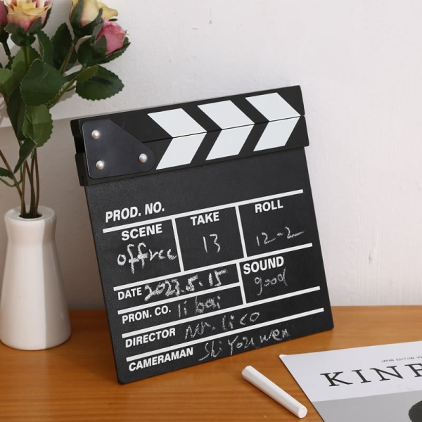 Black Cinema clapperboard Hollywood Film clapperboard scene Deco