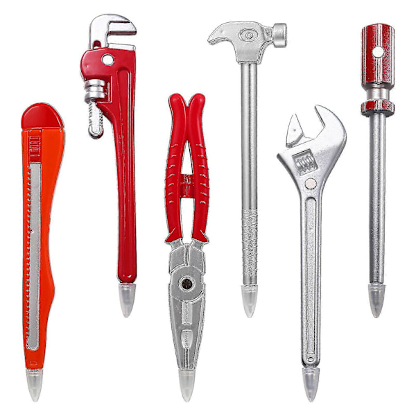 6 stk. Hardware Form Kuglepenne Skrive Kuglepenne Studenter Kuglepenne Kreative Penne Gaver (tilfældig farve)