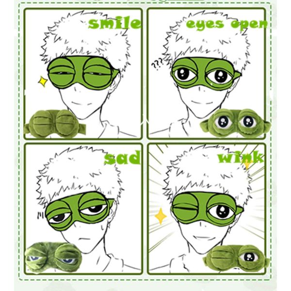/#/Söpö sammakko uutuus sarjakuvaeläin nukkumismaskisilmävarjostin C/#/