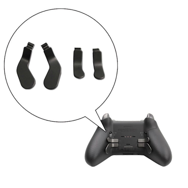 4 stk. metallpadler forbedrer spillopplevelsen Erstatningshåndtak for Xbox Elite trådløs kontroller serie 2