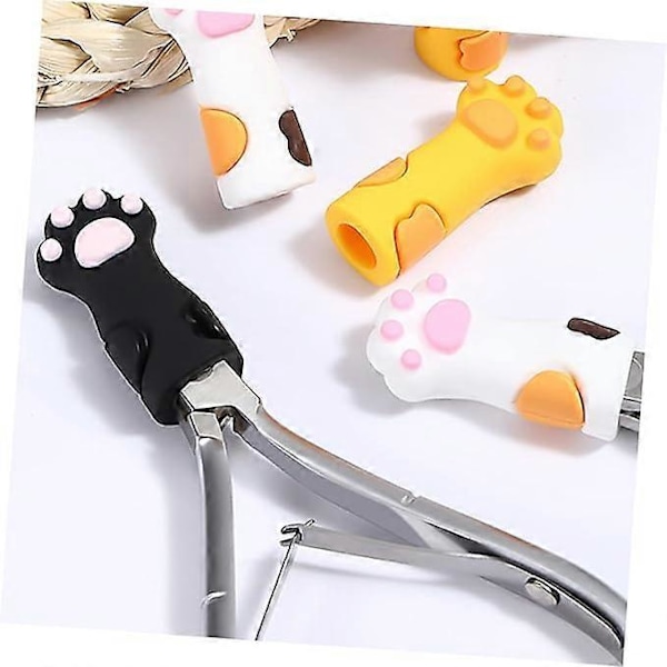 3 stk. Døde Hud Saks Beskyttelsesetui Manicure Neglebånd Pincet Cover Beskyttende Neglebåndsnipper Cover Kattepote Neglebåndsnipper Cover Japanske Tænger