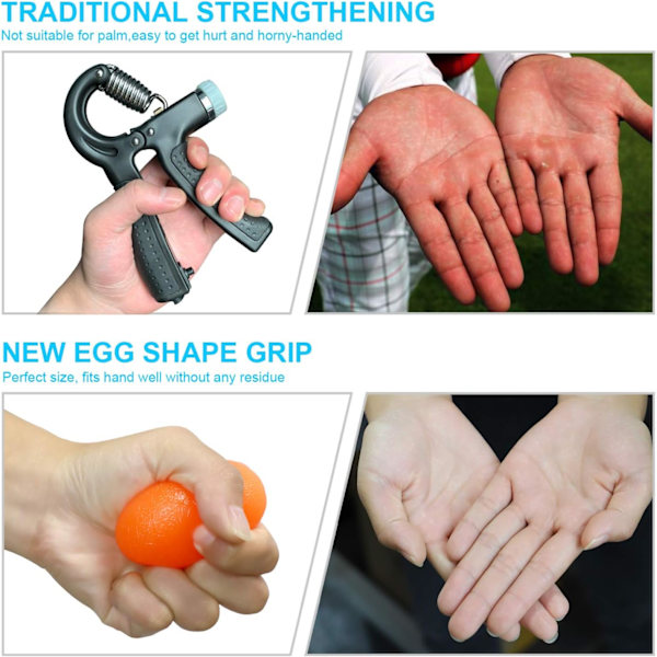 Stressbollar för Vuxna och Barn (4-pack), Handgreppsstyrka Tr