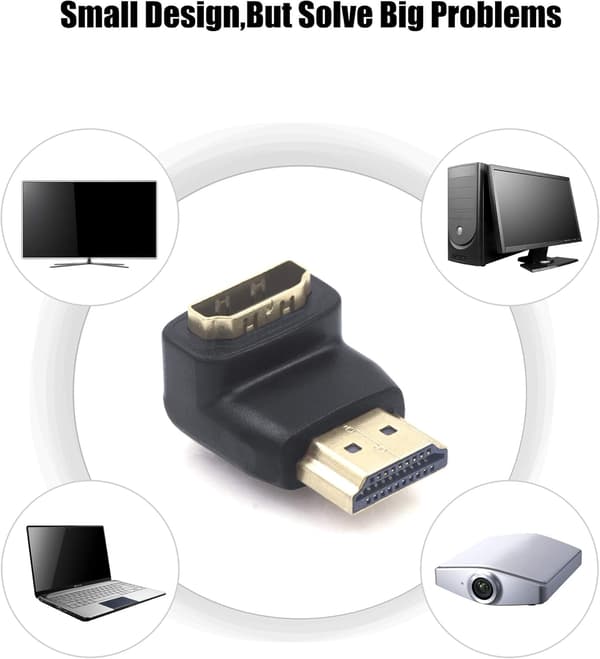 *HDMI-adapter 90 grader og 270 grader vinklet HDMI-stik A*