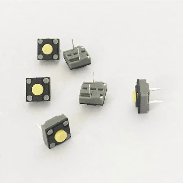2st Micro Switch 6*6*4.3 mm Fyrkantig Tyst Strömbrytare Knapp Mus DIP Microswitch Tact Switch