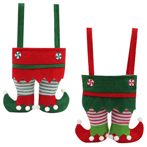 Julegavepose til julefest, julegave til børn (Grøn)
