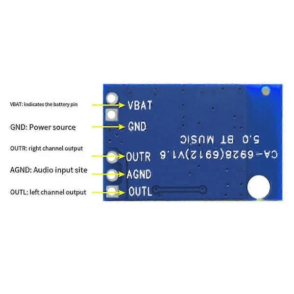 10 kpl Bluetooth-moduuli CA-6928 Bluetooth-audiomoduuli 5V 5.0 BT Bluetooth-kaiuttimen audio-vahvistin