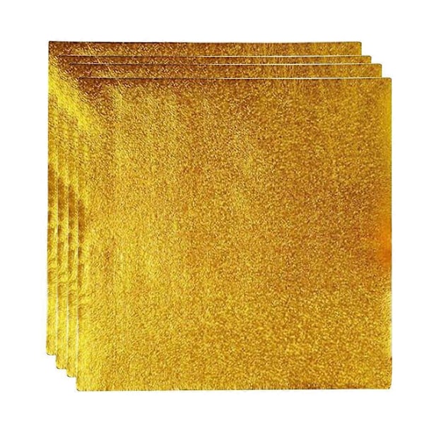 200 kpl Alumiinifolio Paperi Kultafolio Paperi Käärepaperi Lahjapaketti Appelsiininkuori Suklaan pakkaamiseen (Kultainen)