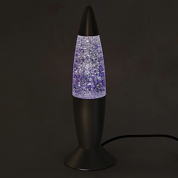 3D Raket Multi Farveskiftende Lavalamp RGB LED Glitter Natlampe Gave