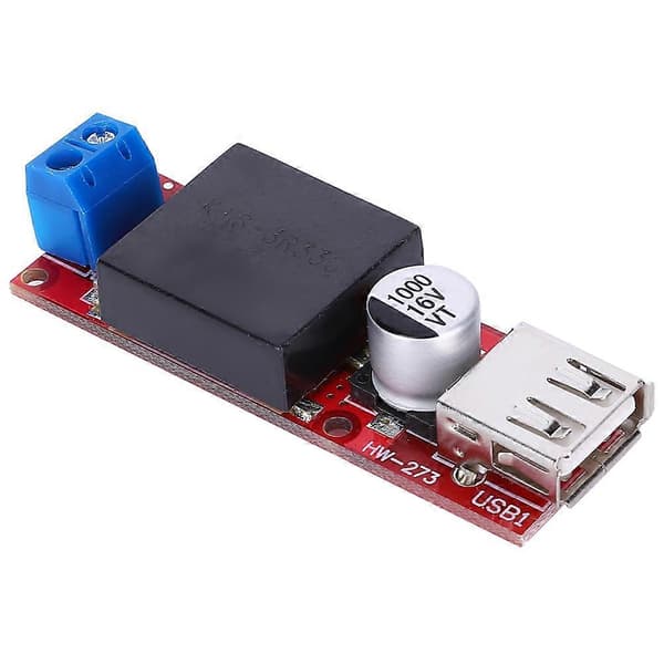 7V-24V - 5V 3A DC DC Step Down -virtalähdemoduuli Buck-muunnin USB-portilla