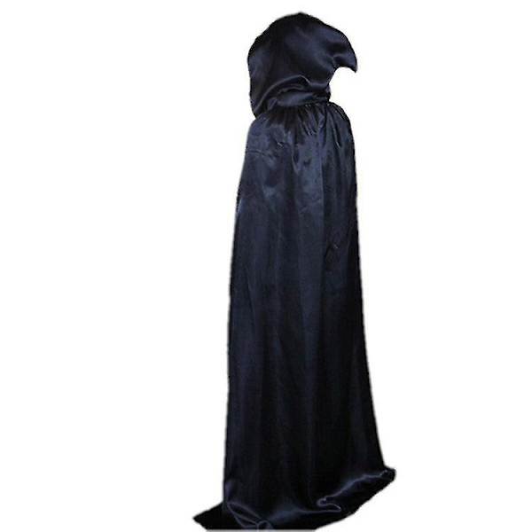 Julråtta Mantel Trollkarlsmantel Kostymer 152cm Mystisk svart