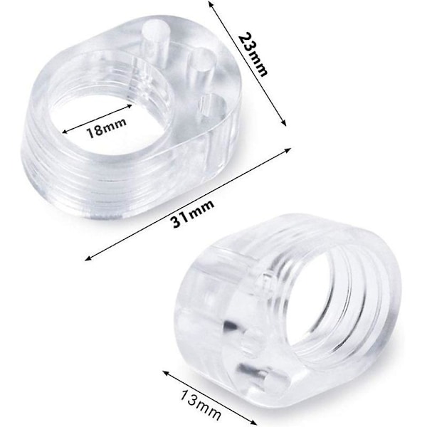 Sett med 8 dørhåndtakbeskyttere, PVC dørhåndtak transparent antikollisjonsmatte, støtfangerring, dørhåndtakbeskytter for å beskytte vegger, dører, vinduer,