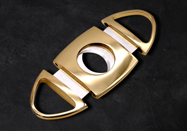 Cigar Cutter i Guld Farvet Rustfrit Stål