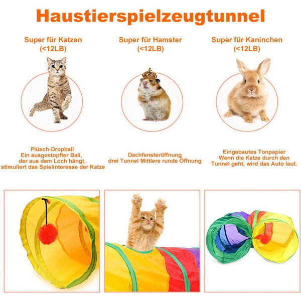 #Djurlekaktivitetsleksak hopfällbar tunnel kattunnel katt leksak#