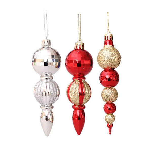 *6 st/förpackning Julgranshänge Ornament Unik Form Målad*