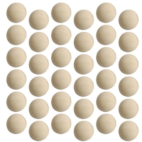 50 kpl Puolivalmiita puupalloja Mini-puolipalloaskartelupalloja DIY-projekteihin Lasten taide- ja askartelutarvikkeet (Vaaleankeltainen 25 mm)