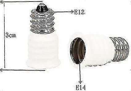 10 stk. E12 Adapter E12 Til E14 Lampebase Adapter Konverter, E12 Til E14 Lampebase Adapter For Glødelamper