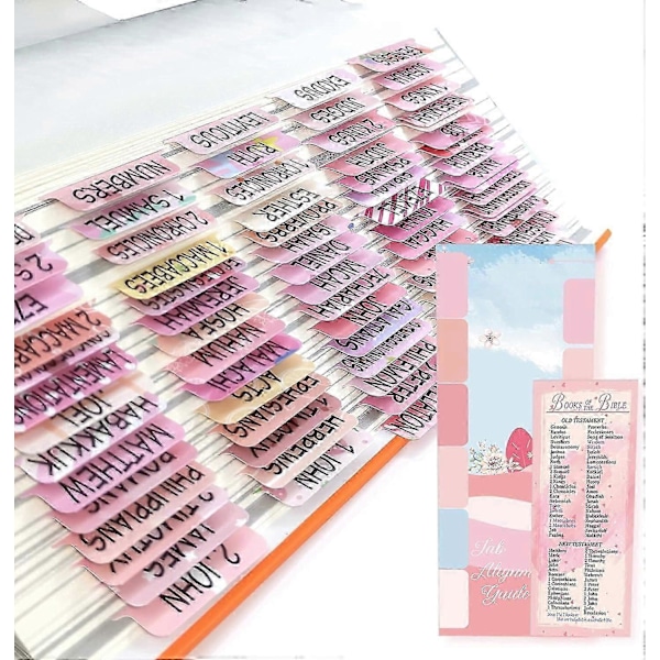 Bibeltabs til kvinder - 100 laminerede bogtabs til studiebibelen (1 pakke)