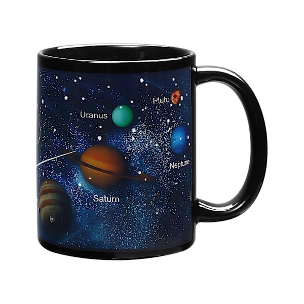 1 stk. Solsystem Varmefølsom Reaktiv Krus Farveskiftende Kop Keramisk Kaffekrus (330 ml)
