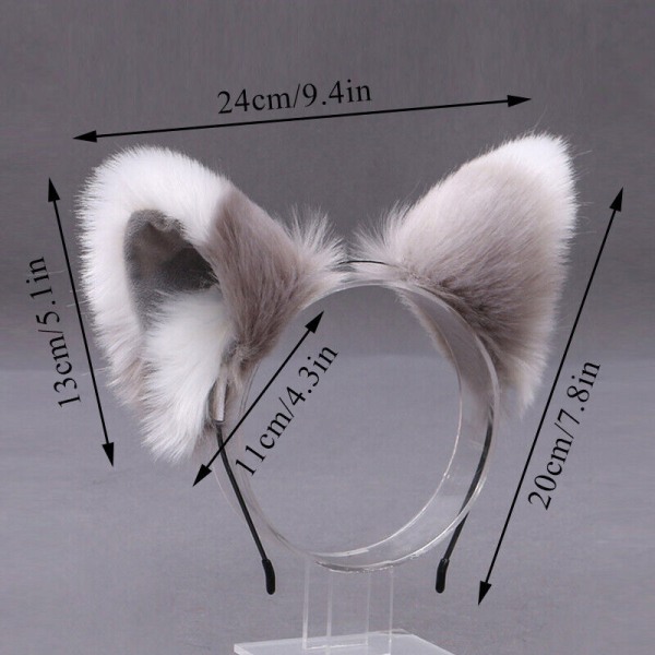 Furry Animal Cat Ears Pannband Cat Headpiece Halloween Cospl