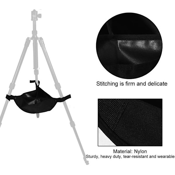 Tripodviktspåse Svart Hållbar Tripod Stenpåse Universal Ljus