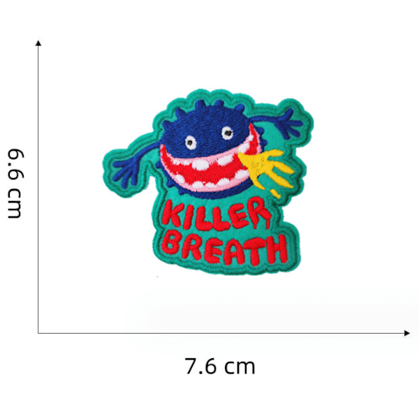 10 stycken Lilla Monster Broderade Stryk-på-lapp, Broderade Sti