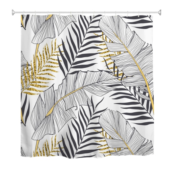 #3D-trykt vandtæt polyester bruseforhæng, 180*180cm#