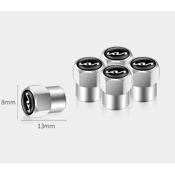 #4 stk. brugerdefinerede bilventilhætter - sort, metal bilventilhætter, egnet#