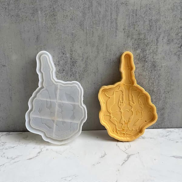 Silikonform Skalle Håndform Fat Resin Mold Epoxy Støpeform Kunst