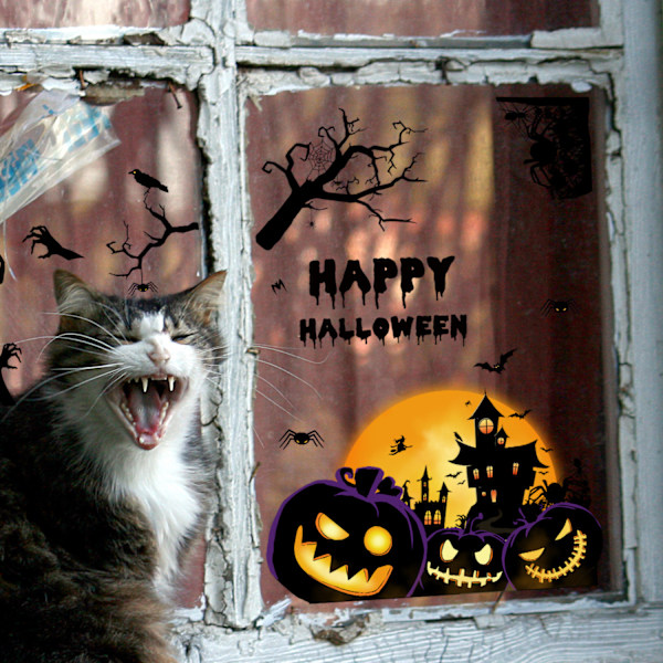 #Halloween-seinätarra, 30 x 60 cm#