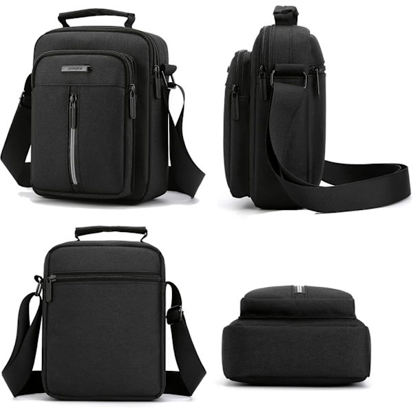 Svart - Liten Axelväska Män Axelväskor Satchel Axelväska