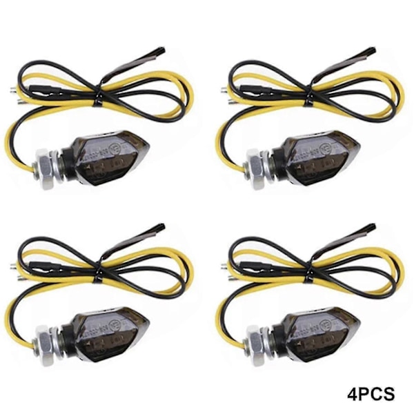 4st/förpackning LED Blinkers Mini Rökfärgad Lins Blinkers Fram Bak Motorcykellampa, 11