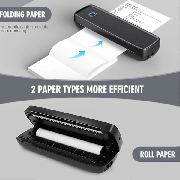 Bluetooth Termisk Printer A4 A5 Papir Blækfri Printer Trådløs Bærbar Printmaskine til IOS til Android