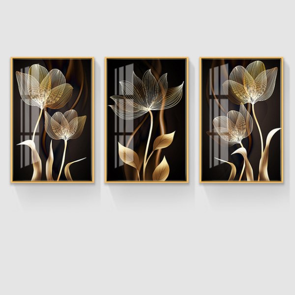 #Stue dekorativt maleri 30*40*3-Flower, Hotell bakrom d#