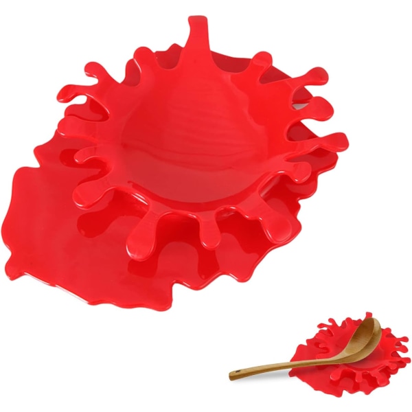 Red Creative Poured Ketchup Muotoiltu silikoni lusikan pidike