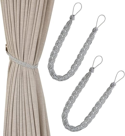 #Enkle håndstrikkede reb gardinbindere - type: gardinbindere og tilbehør#