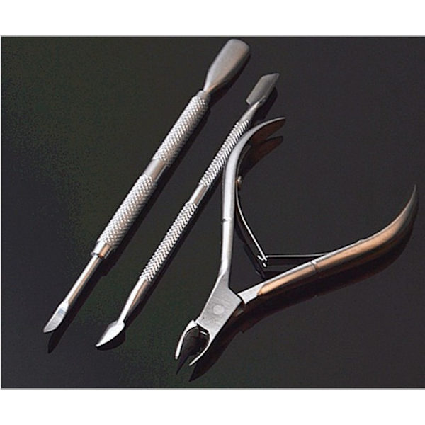 Pusher-spatel, nagelklippare, nagelbandsrensare, nagelbands-pusher