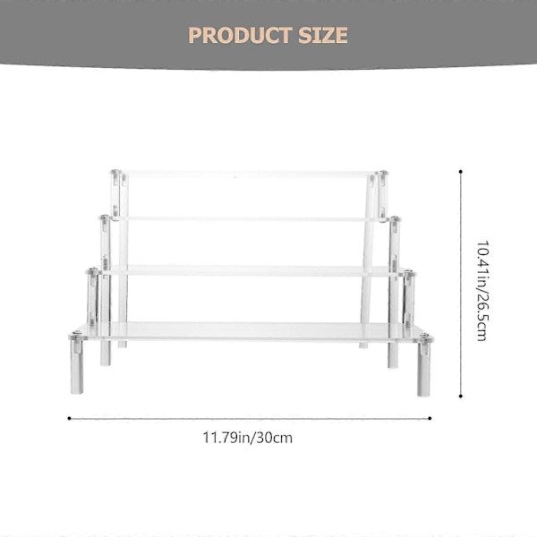 Gennemsigtige Glas Samlerobjekter Display Organizer Hylde Klar Akryl Display Rack Solbriller Showcase Akryl Cupcake Stand