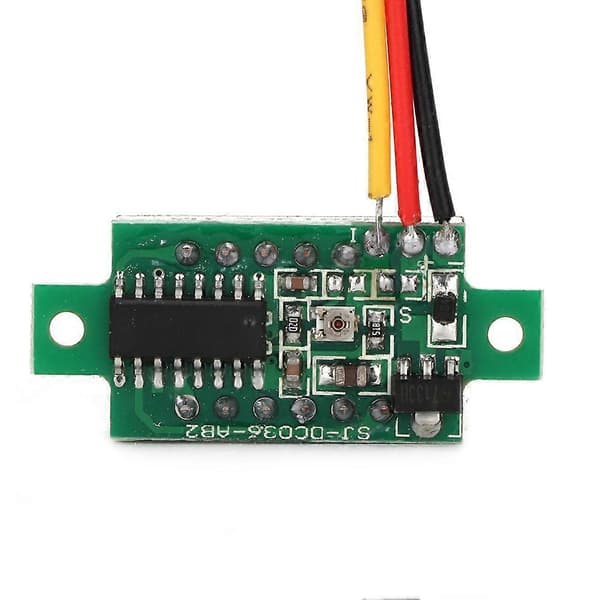 5 stk. Blå 0,36 tommer Digitalt Display DC Voltmeter Tre Tråders LED Voltmeter Spenningsmonitor