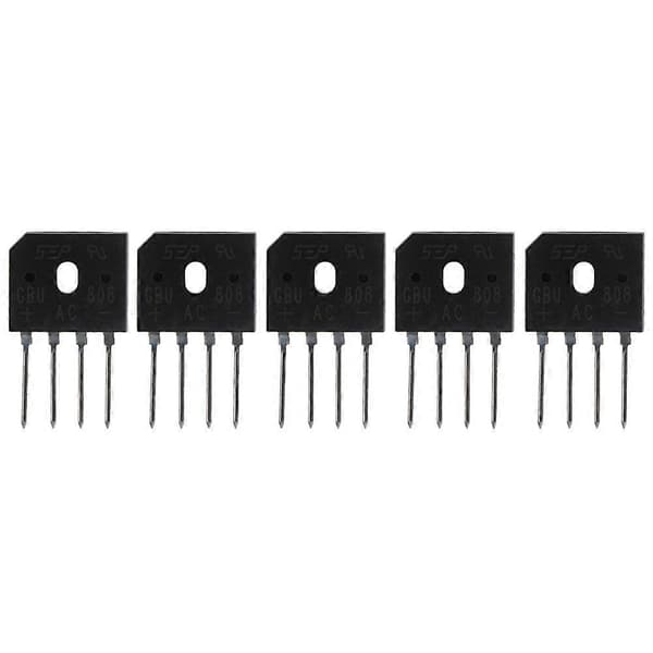 Ny 5 stk. enkeltfasede diodebroensretter IC-chip 8A