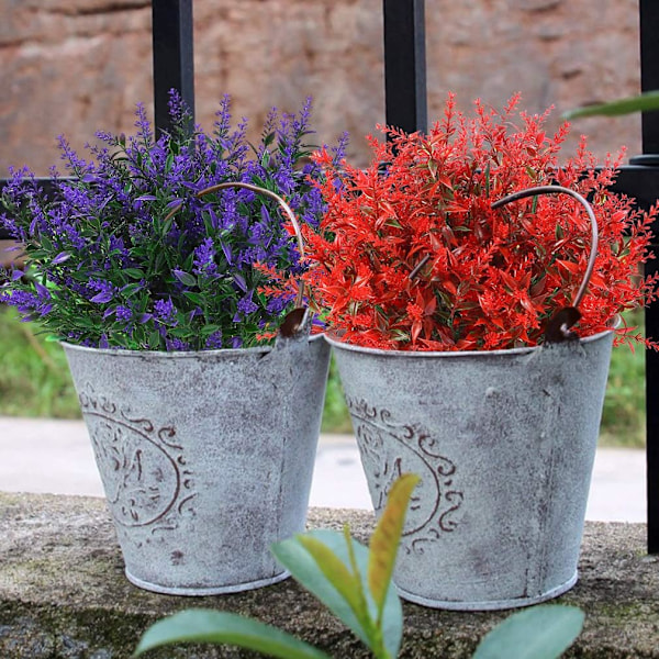 /#/Paket Konstgjorda Lavendelblommor Utomhus UV-beständiga Buskar/#/