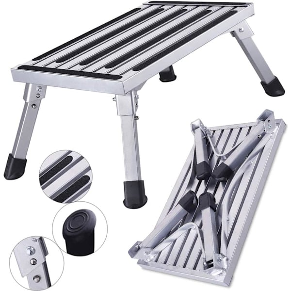 47x30x23cm Vikbar Stege i Aluminium 1 Steg Arbetsplattform Max.