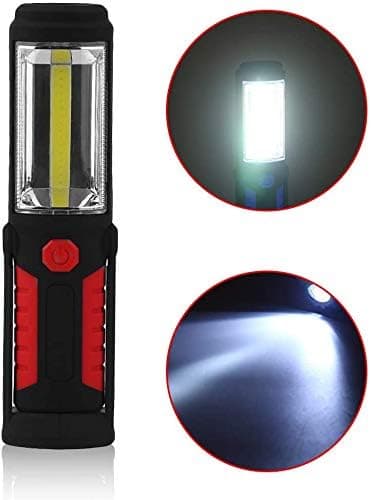 *Ladattava LED-taskulamppu, 2-in-1 COB LED-kädessä pidettävä taskulamppu auto*