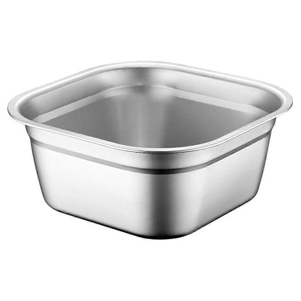 Rustfritt Stål Vask Kjøkken Grønnsaksvask Metall Vask Suppeskål Buffet Matpanne (22cm)